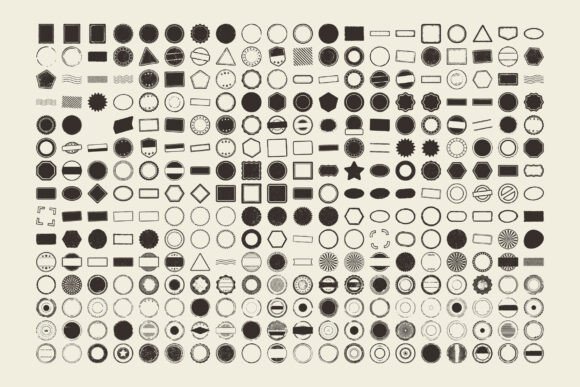 Download 300 Vintage Badge Shapes SVG Set - Badge Collection