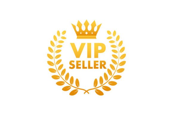 Download VIP Seller Golden Badge. Premium Warrant - Badge Collection