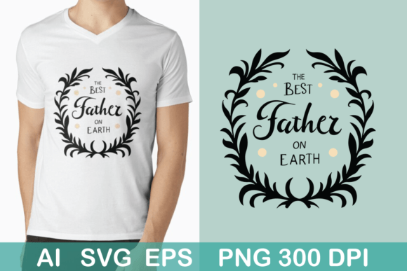 Download The Best Father on Earth Ornate Design - Premium Resources